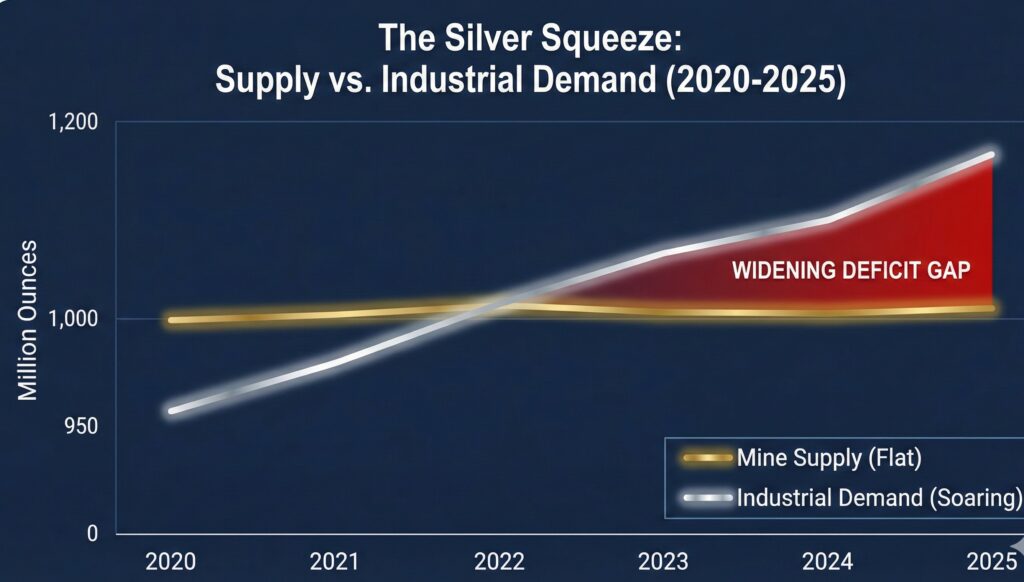 The Silver Squeeze Industrial Demand vs. The Deficit